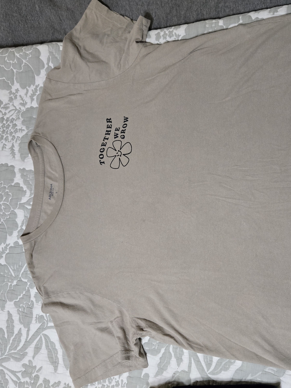 Arizona Jean Company Beige 'Together We Grow' Graphic Tee
